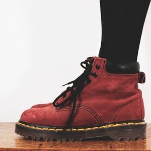 red suede dr martens